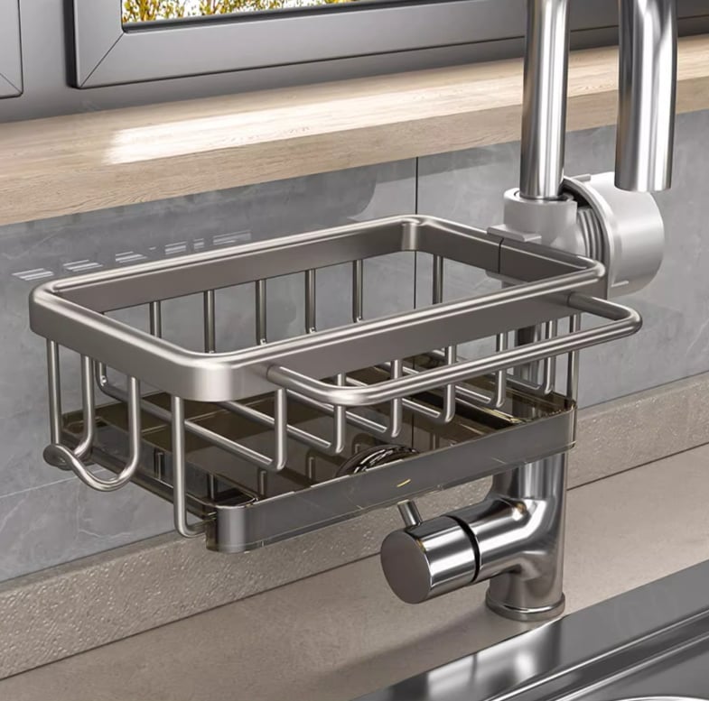 Sink Drain Rack Sponge Storage