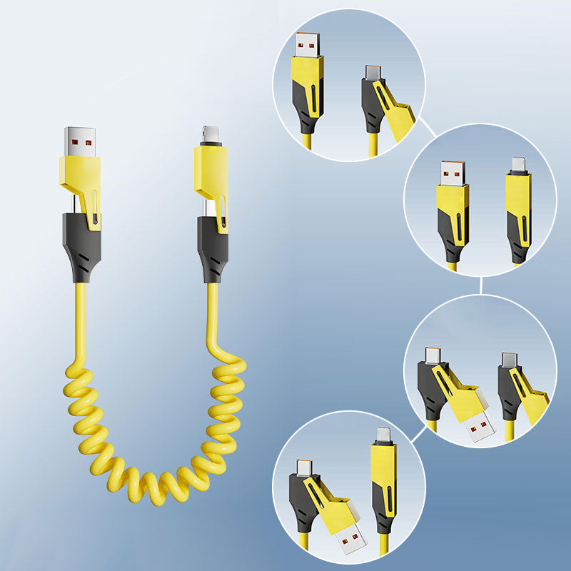 Cable de carga en espiral 4 en 1