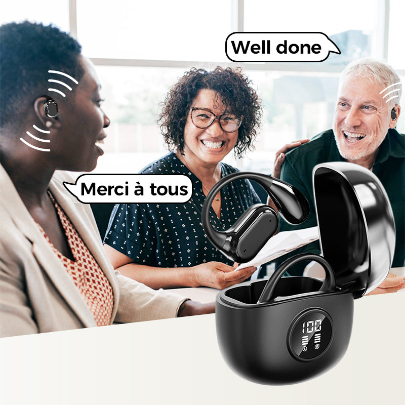 Audífonos Inalámbricos con Traducción por IA y Bluetooth 5.4 OWS(Compatibles con iOS y Android)