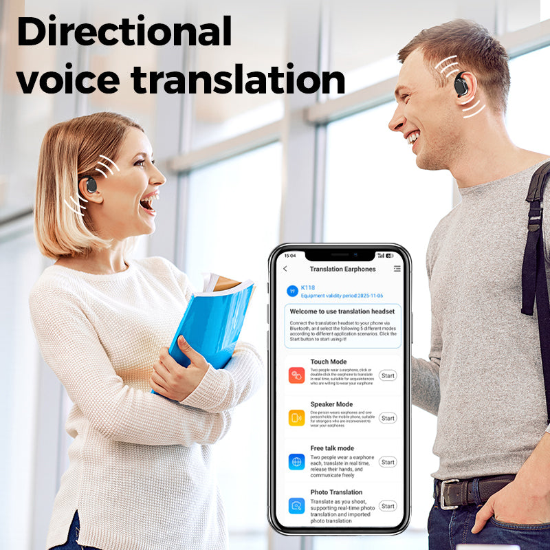 Audífonos Inalámbricos con Traducción por IA y Bluetooth 5.4 OWS(Compatibles con iOS y Android)