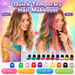 🔥Último dia com 50% de desconto🌈Conjunto de 12 cores de giz temporário para o cabelo com aplicador