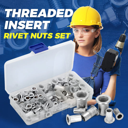 🔥Super Promoção 50% de Desconto💥Kit de porcas rebite com inserto rosqueado de cabeça plana