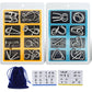 Metal puzzle ring eight-piece blue version brain teasers