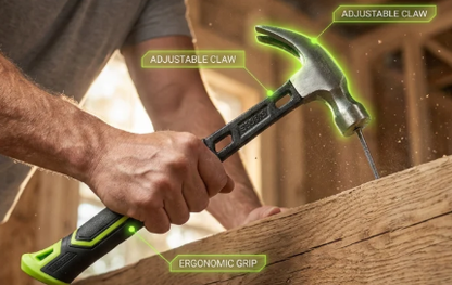🔨🏗️ Martelo de garras multiusos para trabalhos pesados – De qualidade profissional e tratado termicamente – Punho antiderrapante, perfeito para trabalhos de carpintaria, demolição ou bricolage – resistente e equilibrado 🛠️