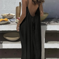 💃 ÚLTIMO DIA DE PROMOÇÃO – 50% DE DESCONTO!! ✨ Vestido de alças de cor lisa para mulher – elegante vestido longo sem mangas para o verão, roupa de dormir feminina para uso interior. 💕