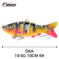 Vida Multi-articulado afundando lure de pesca