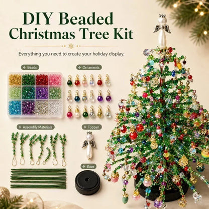 🎄✨ Kit DIY para fazer uma árvore de Natal com contas – 🎅 Crie a sua própria decoração de Natal cintilante