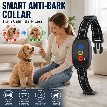 🏆 50 % DE DESCONTO AGORA MESMO! 🐶 Coleira inteligente anti-latido para cães 🛡️ Ajustável, indolor, controlo eficaz dos latidos ⚡