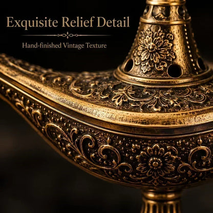 ⏰ PROMOÇÃO RELÂMPAGO: 50% DE DESCONTO! Queimador de incenso vintage «Lâmpada do Génio de Aladino» – Design místico retro, inclui 42 lascas de sândalo e estrutura metálica resistente para uma aromaterapia relaxante e decorativa ✨🪔