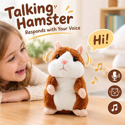 🐹🎁50% DE DESCONTO AGORA! Peluche de hamster falante – repete o que dizes, peluche interativo que abana a cabeça automaticamente, brinquedo educativo hilariante para crianças e diversão em festas