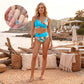 🌺 EU S-XL 🏖️ Conjunto de biquíni feminino com padrão floral e cintura alta 🌊👙