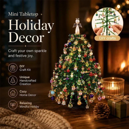 🎄✨ Kit DIY para fazer uma árvore de Natal com contas – 🎅 Crie a sua própria decoração de Natal cintilante