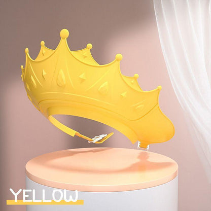 👶🛒 -50%! 🛁 Gorro de banho impermeável para bebé – PP + TPE, ajustável e com coroa com motivos de desenhos animados