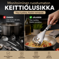 Colher de cozinha multifuncional em aço inoxidável – resistente e elegante para a cozinha!