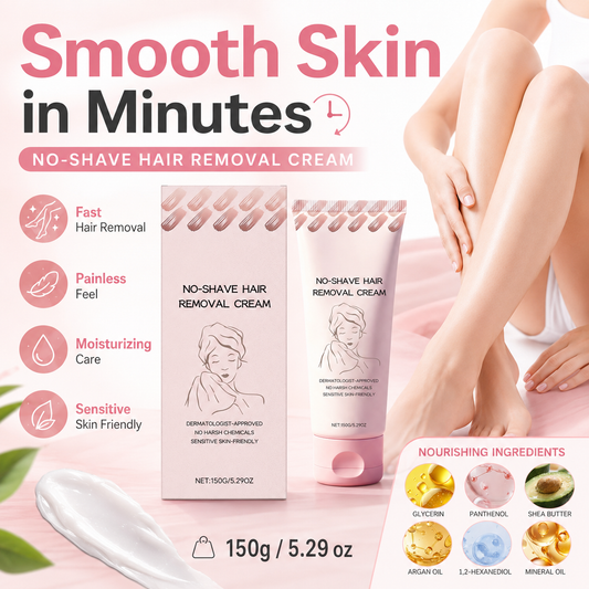 ⏰ PROMOÇÃO RELÂMPAGO DE VERÃO – 50% DE DESCONTO ☀️ Obtenha uma pele suave como a de um bebé num instante! Creme depilatório nutritivo que remove os pêlos suavemente e refina a textura da pele. Aproveite para fazer as suas compras agora! 🧴💖