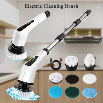 🧼 PROMOÇÃO LIMITADA: 50% DE DESCONTO! 💥 Escova de limpeza rotativa elétrica – multifunções, sem fios, bateria de longa duração ✨