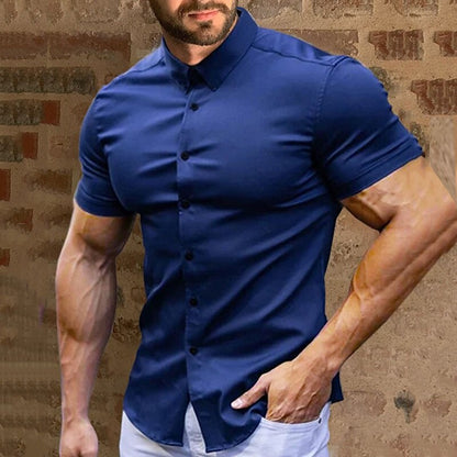 👔 50% DE DESCONTO ✨ Camisa para homem inamassável e sem necessidade de engomar – Tecido técnico respirável, conforto ideal – Estilo versátil para o escritório e o quotidiano – sempre impecável sem esforço ⚡