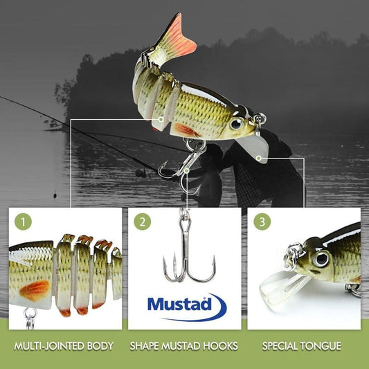 Vida Multi-articulado afundando lure de pesca