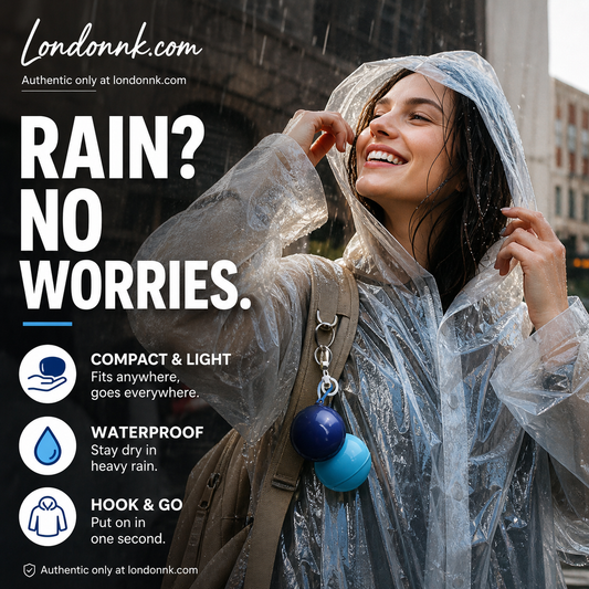 ⏰🎉 Compre 1 e ganhe 1 grátis! 🎉 — Capa de chuva descartável em forma de mini-bola ☔🧥