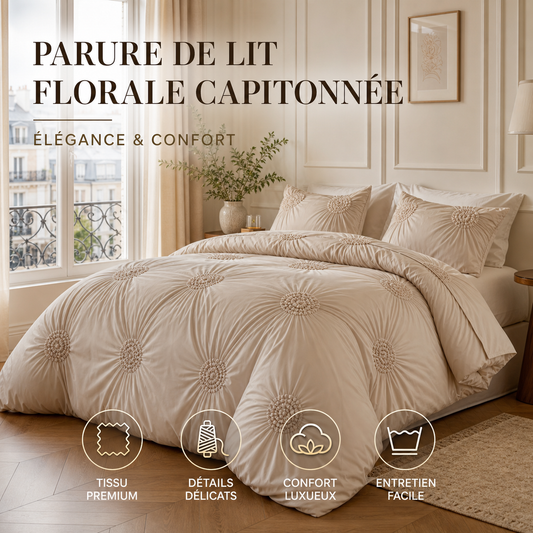 🛏️ PROMOÇÃO LIMITADA -50%! ✨ Conjunto de capa de edredão com pregas – Design elegante, tecido misto macio e respirável, tom cáqui relaxante, vários tamanhos 🌙🌸