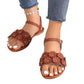 SUMMER POPULAR LARGE FLAT FLOWER HOOK BUCKLE SANDALS 2024 NEW WOMEN'S SHOES