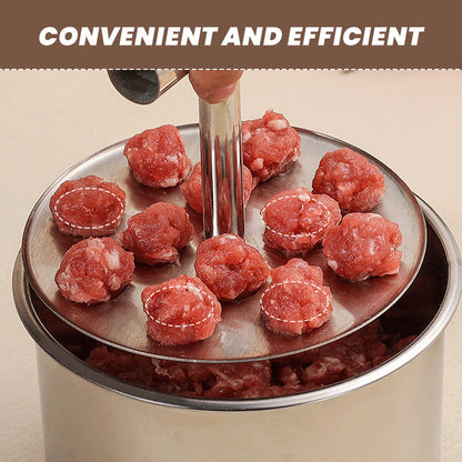 🔥 PROMOÇÃO RELÂMPAGO: 50% DE DESCONTO! 🥙 Forma para almôndegas – Aço inoxidável 304 – 6/12 orifícios e pega ergonómica para cozinheiros amadores e apaixonados 🍖