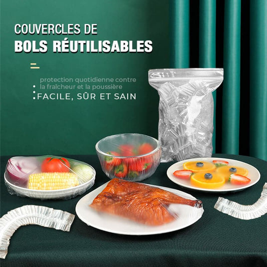 ✨🥗 -50%! 💥Sacos para conservação da frescura – 100 unidades reutilizáveis, PEHD/PEBD e com elásticos.