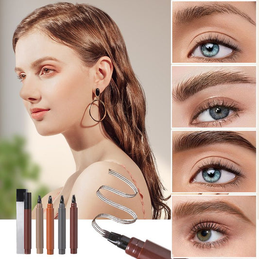 💄✨  Caneta resistente à água 4-em-1 para o cabelo e o cabelo – Longa duração e sem tahrato
