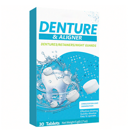 📢 📢 Desconto de 50 % no último dia⬜Comprimidos efervescentes para limpeza de aparelhos de retenção e dentaduras