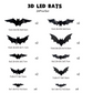 📢 📢 Desconto de 50 % no último dia🦇Decoração de Halloween: aplique de parede LED 3D em forma de morcego