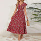 💃Promoções de 2026 por tempo limitado - 50 % DE DESCONTO☀️Vestido comprido esvoaçante com padrão floral e decote em V