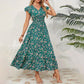 💃Promoções de 2026 por tempo limitado - 50 % DE DESCONTO☀️Vestido comprido esvoaçante com padrão floral e decote em V