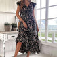 💃Promoções de 2026 por tempo limitado - 50 % DE DESCONTO☀️Vestido comprido esvoaçante com padrão floral e decote em V