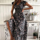 💃Promoções de 2026 por tempo limitado - 50 % DE DESCONTO☀️Vestido comprido esvoaçante com padrão floral e decote em V