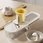 🥔 Mandolina 3‑em‑1 com recipiente coletor – lâminas afiadas para cortes perfeitos de legumes, compacta e lavável na máquina de lavar louça 🥒📦