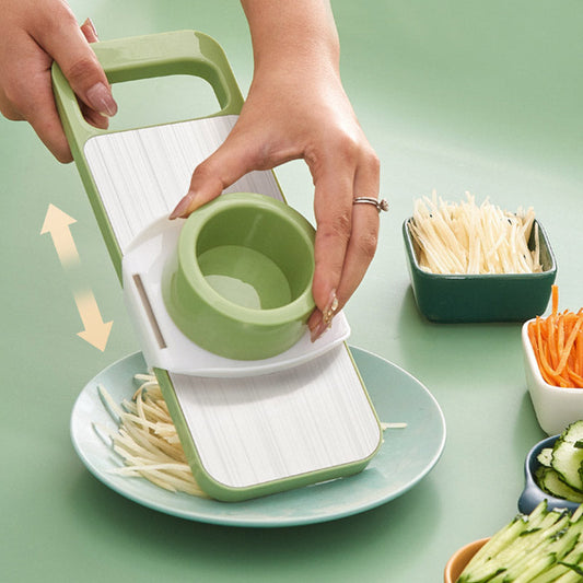 📢 50% DE DESCONTO AGORA! 🔪 Picador de cozinha multifuncional com proteção para as mãos – 5 lâminas, base antiderrapante e corte rápido de legumes 🥕⚠️📦
