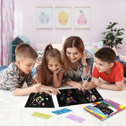 🔥Grande promoção de Natal🌈✍️Papel mágico para raspar arco-íris