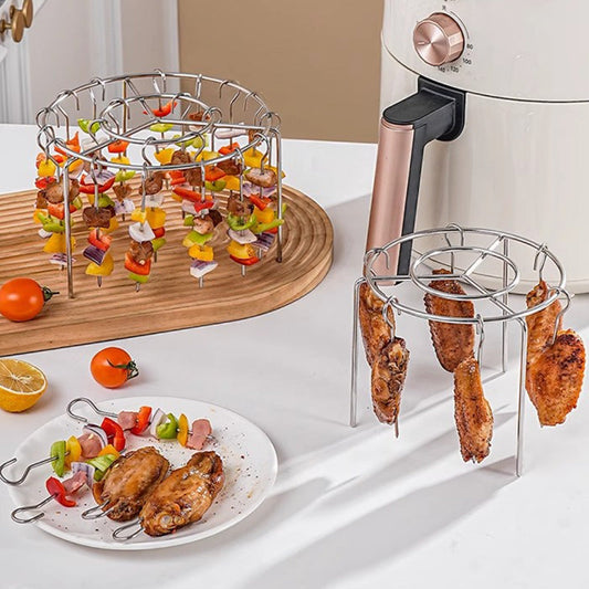 🎄🔥Conjunto de grelha para assar e fritadeira de ar multifuncional em aço inoxidável 316