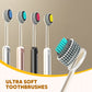 😍 Escovas de dentes ultra‑macias para adultos com cerdas de três camadas para uma higiene oral completa