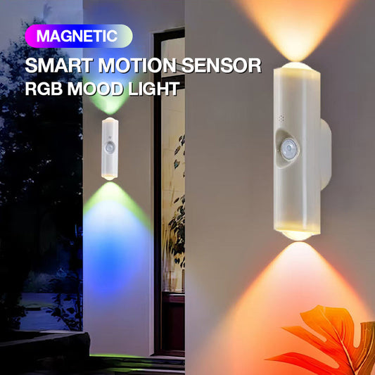 ✨ Sensor de movimento magnético inteligente com iluminação RGB – Ambiente personalizável 🌈💡