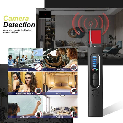 🥳 2026 venda quente 🚗🏨  50% de desconto! Detector anti-espião – 5 modos de detecção, sensibilidade de 6 níveis. Encontra câmeras escondidas, dispositivos de ouvida e rastreadores GPS. Fique seguro em hotéis, carros, vestiários!   🌟💪
