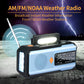 🔥 50% DE DESCONTO! ✨Rádio meteorológico de emergência com manivela e energia solar