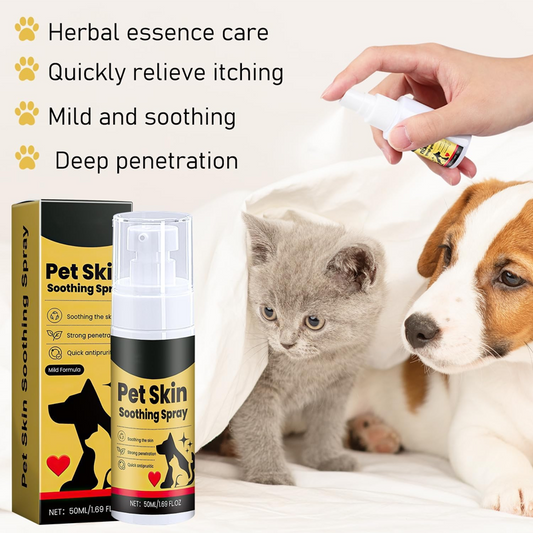Spray calmante para a pele dos animais de estimação