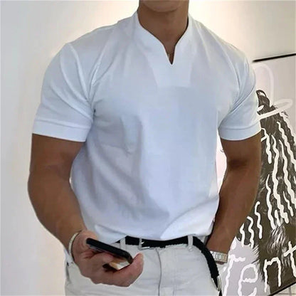 Camiseta Fitness Masculina de Manga Curta para Negócios