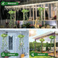 🍃💡Candeeiro solar em forma de cesto suspenso com vegetação artificial – LED branco quente à prova de água🔥