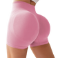 🥳PROMOÇÃO QUENTE DE 2026🥳Shorts de fitness sem costura na cor pêssego – Cintura alta com efeito modelador da barriga e efeito lifting no bumbum. Respiráveis e resistentes a agachamentos. Perfeitos para ioga ou uso diário. 🧘‍♀️✨