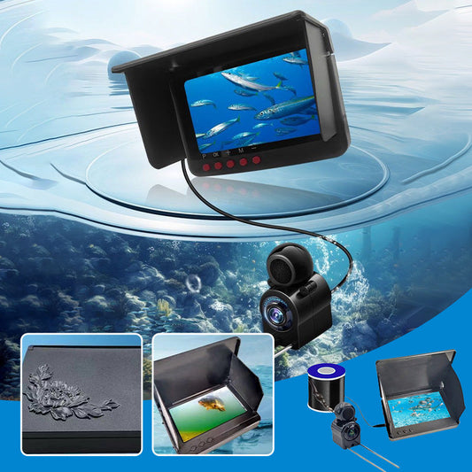 💥Desconto de 50% no último dia📸💧Sonar de pesca subaquático com ecrã 🔥 Câmara de visualização de alta definição .Visão noturna para pesca no mar e no gelo