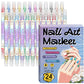 💅✨ Stylo nail art 2-en-1 – Pointe double pour lignes fines et détails, créez des motifs nets et professionnels à la maison ou en voyage, sans effort et sans bavure 🎨🖊️