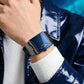 ⌚ PROMOÇÃO LIMITADA – 50% DE DESCONTO! ✨ Relógio de quartzo para homem com mostrador quadrado – Aço inoxidável e vidro mineral – Design único e versátil para um look arrojado