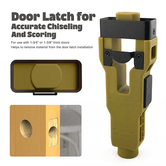 🛠️ DESCONTO DE 50% POR TEMPO LIMITADO! 🚪 Ferramenta profissional para instalação de trancas de porta – Guia de encaixe preciso, ABS resistente, ajustável 🔨
